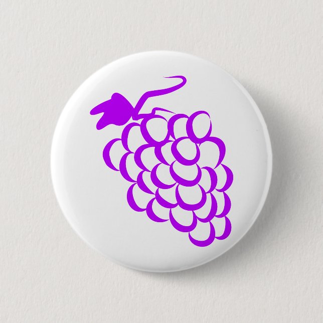 Purple Grapes Pinback Button (Front)