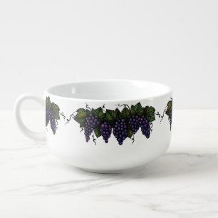 Purple Grapes, Soup Mug, Cereal Bowl, Gift Mug