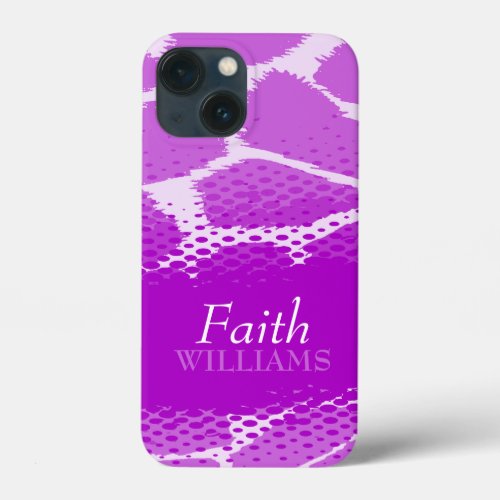 Purple graphic animal print iphone case