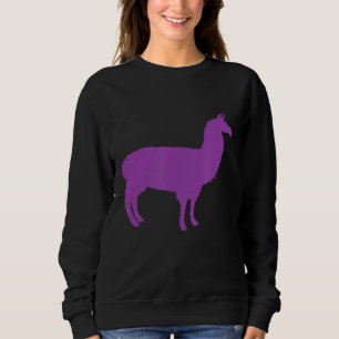 Purple Graphic Llama Sweatshirt