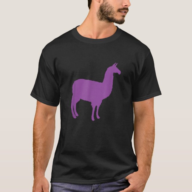 Purple Graphic Llama T-Shirt (Front)