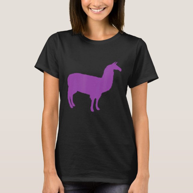 Purple Graphic Llama T-Shirt (Front)