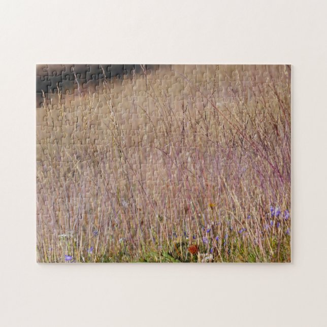 Purple Grass and Wildflowers Jigsaw Puzzle (Horizontal)