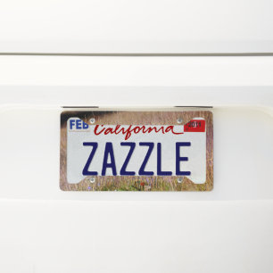 Purple Grass and Wildflowers License Plate Frame