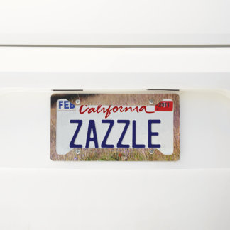 Purple Grass and Wildflowers License Plate Frame