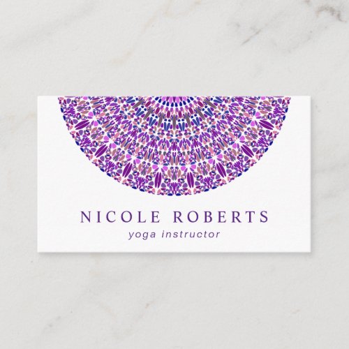 Purple Gravel Mandala Business Card