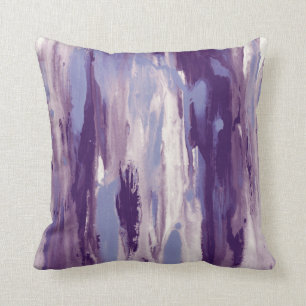 Purple Gray Abstract Throw Pillow
