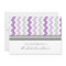 Purple Gray Chevron Bridal Lunch Invitation