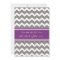 Purple Gray Chevron Bridal Shower Invitation Cards
