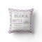Purple Gray Crown Baby Announcement Pillow