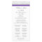 Purple Gray Damask Wedding Program