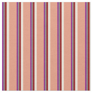 Purple, Gray, Dark Red, Bisque & Dark Salmon Fabric