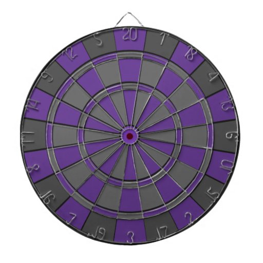 Purple & Gray Dart Board | Zazzle