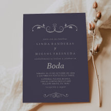 Purple Gray Elegant Boda Spanish Wedding