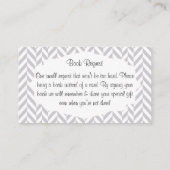 Purple Gray Elephant Baby Shower Book Request Enclosure Card (Back)