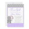 Purple Gray Elephant Polka Dot Girl Baby Shower