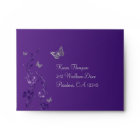 Purple, Gray Floral Butterfly Envelope for RSVP 2