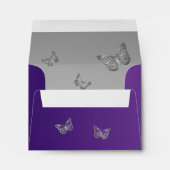 Purple, Gray Floral Butterfly Envelope for RSVP 2 (Back (Bottom))