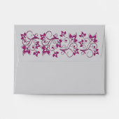 Purple, Gray Floral Envelope for RSVP Cards (Back (Top Flap))