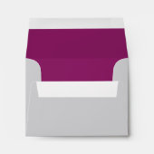 Purple, Gray Floral Envelope for RSVP Cards (Back (Bottom))