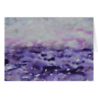 Purple Gray Impressionist Watercolor Landscape