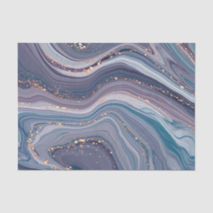 Purple & Gray Liquid Marble Tissue Paper