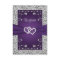 Purple, Gray Love Hearts Wedding Reception Card
