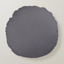 Purple & Gray Ogee Round Pillow 