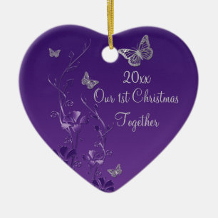 Purple, Gray Our 1st Christmas Keepsake Ornament
