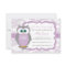 Purple, Gray, Owl Baby Shower Invitations - 730