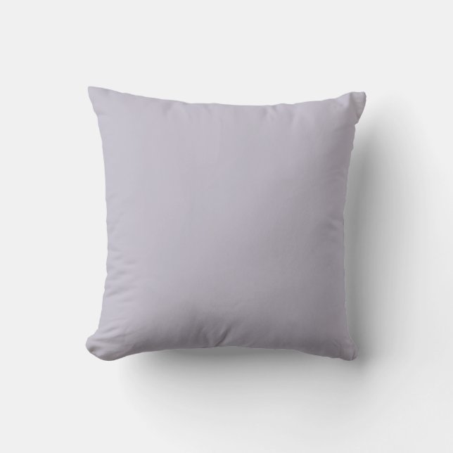 Purple gray plum frost solid color throw pillow (Front)