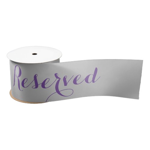 Purple  Gray Reserved Ribbon Seating  Tables