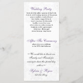 purple gray snowflake mod winter Wedding program (Back)
