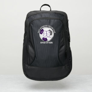purple gray soccer club team colors kids port authority® backpack