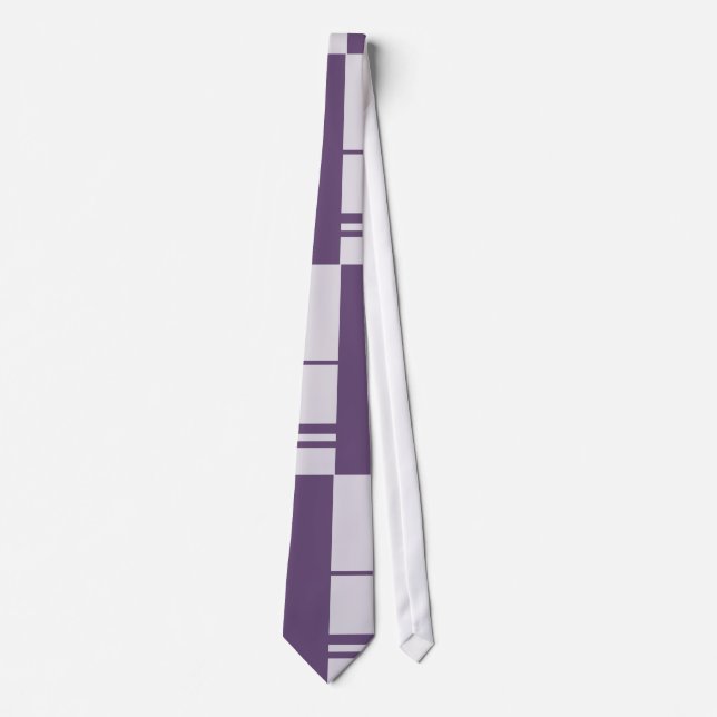 Purple, Gray Striped Tie (Front)