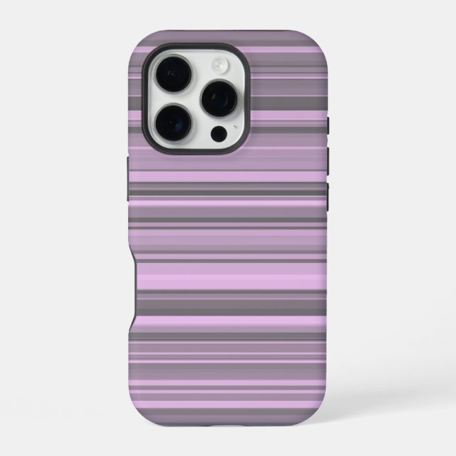 Purple Gray Stripes Iphone Case (Back)