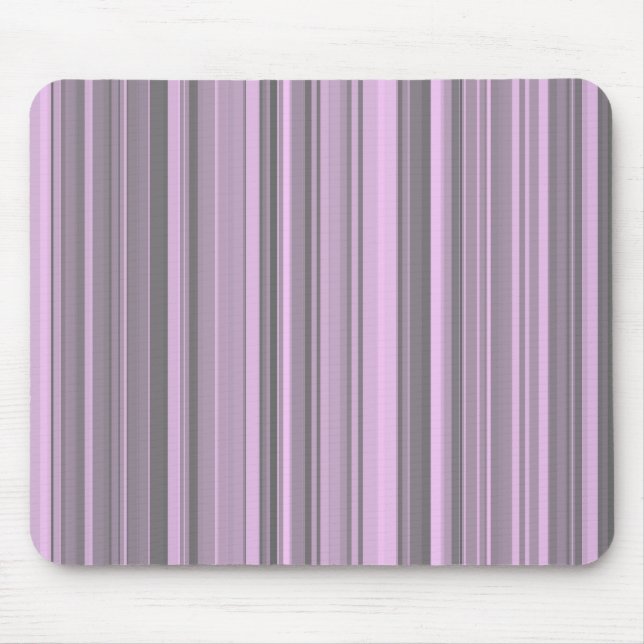 Purple Gray Stripes Mouse Pad (Front)