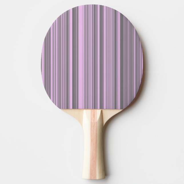Purple Gray Stripes Ping Pong Paddle (Front)