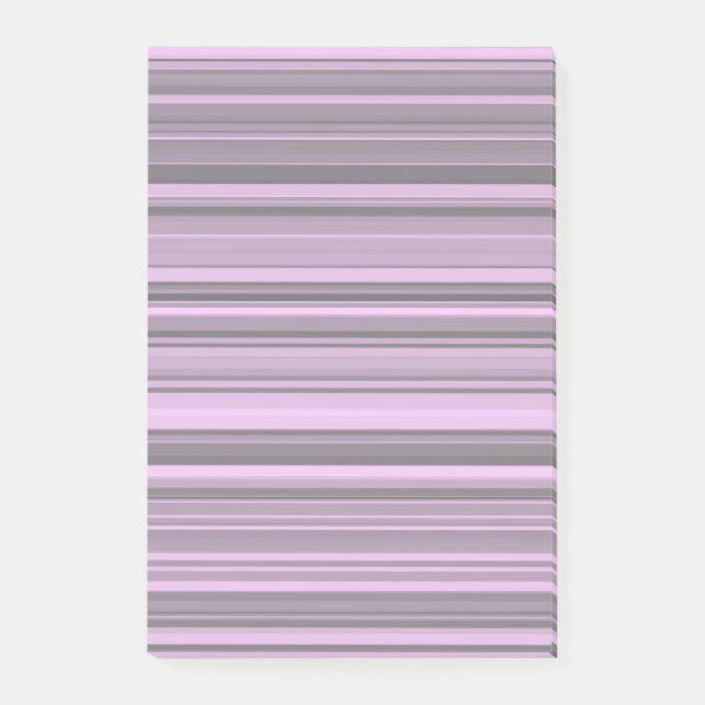 Purple Gray Stripes Post-it Notes (Front)