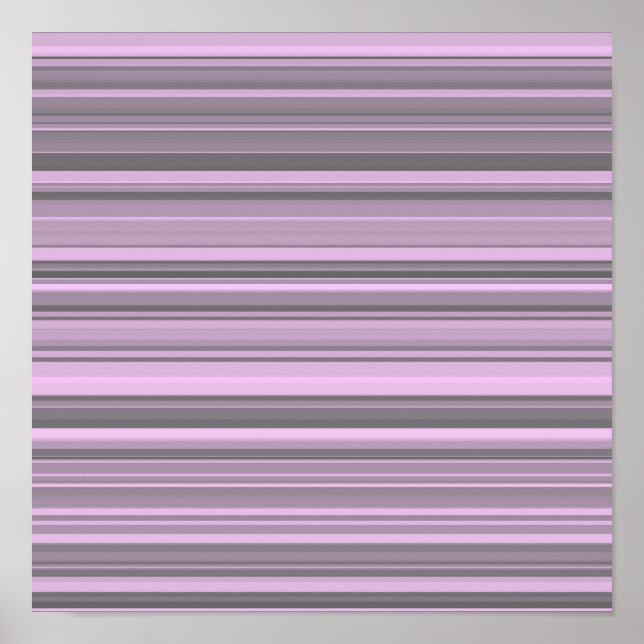 Purple Gray Stripes Poster (Front)