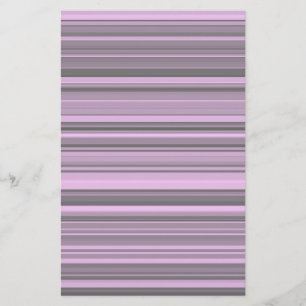 Purple Gray Stripes Stationery