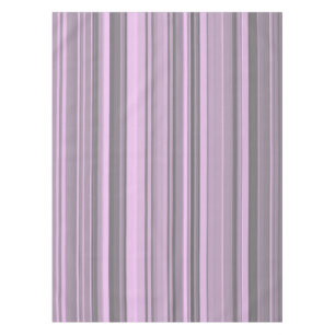 Purple Gray Stripes Tablecloth