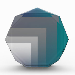 purple gray teal acrylic award