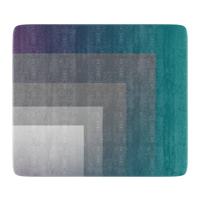 purple gray teal cutting board (Front)
