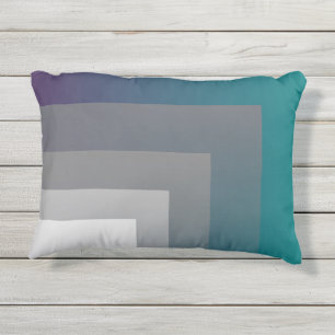 purple gray teal outdoor pillow