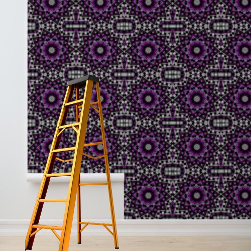 Purple Gray Weave Pattern Peel Stick Wallpaper