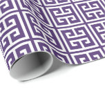 Purple Greek Key Pattern Wrapping Paper<br><div class="desc">Elegant and chic greek key or meander pattern.</div>