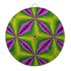 purple green Abstract Rainbow-Art Dart Board