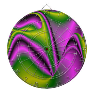 purple green Abstract Rainbow-Art Dart Board