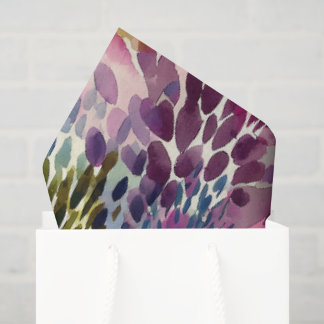 Purple, green abstract watercolor tissue paper